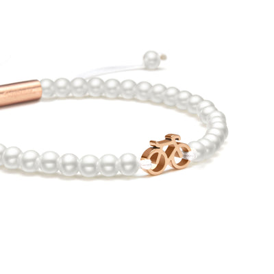 Pearl Rose Bike Bracelet