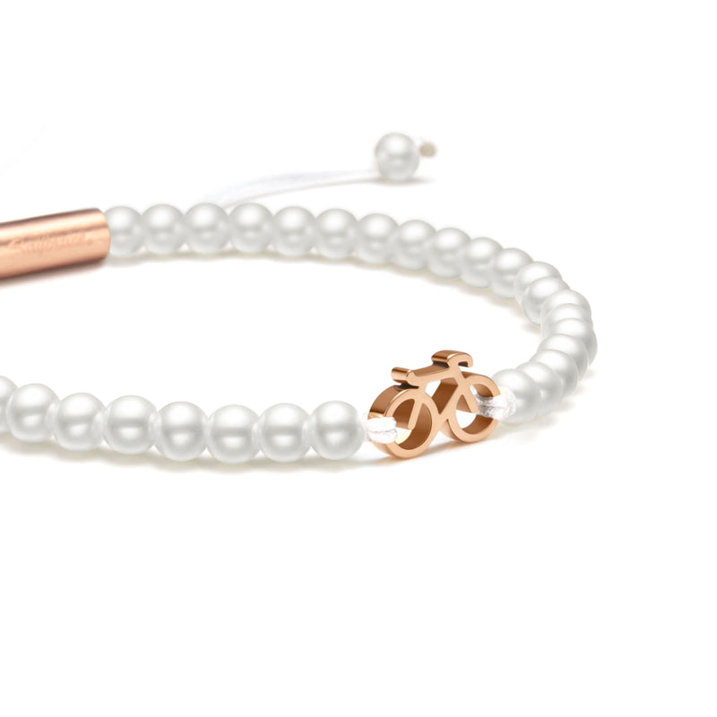 Pearl Rose Bike Bracelet