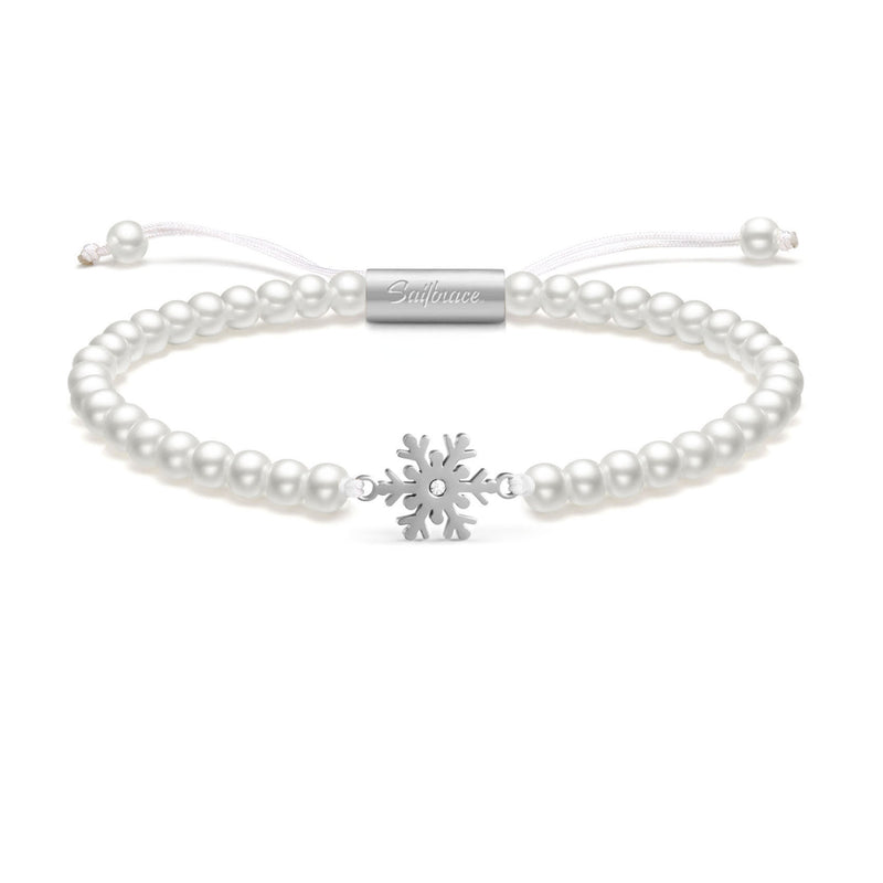 Pearl Frost Snowflake Bracelet