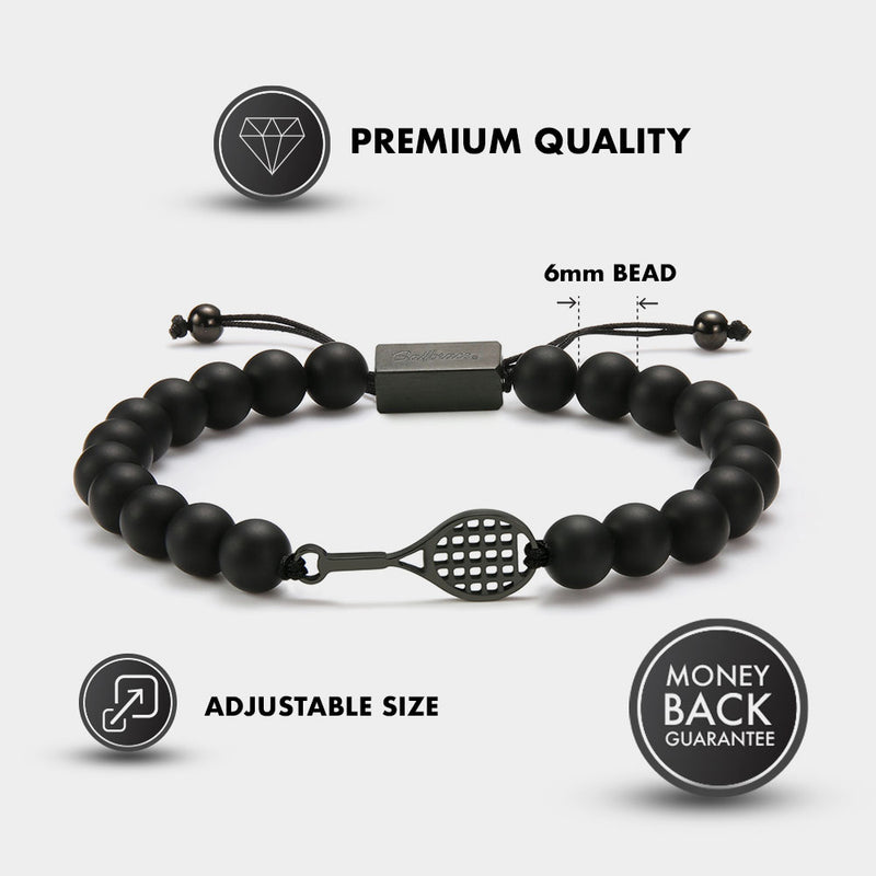 Black Tennis Beaded Bracelet